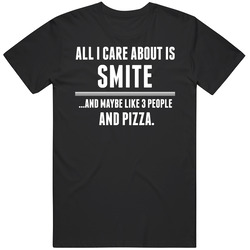 Smite All I Care About Is Video Game Fan Mens Size Large Black T Shirt Smite All I Care About Is Video Game Fan Mens Size Large Black T Shirt