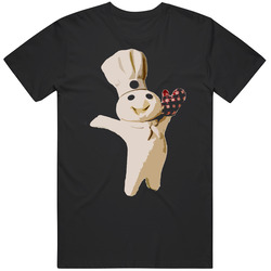 Pillsbury Dough Boy Mens Size Large Black T Shirt Pillsbury Dough Boy Mens Size Large Black T Shirt