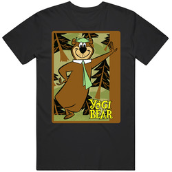 Yogi Bear Boo Boo Cartoon Mens Size Large Black T Shirt Yogi Bear Boo Boo Cartoon Mens Size Large Black T Shirt