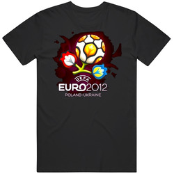 European Cup Poland Ukraine 2012 Mens Size Large Black T Shirt European Cup Poland Ukraine 2012 Mens Size Large Black T Shirt