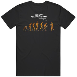 Stop Following Me Evolution Mens Size Large Black T Shirt Stop Following Me Evolution Mens Size Large Black T Shirt
