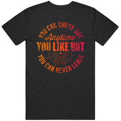 You Can Check Out Anytime Never Leave Hotel California Music Lyrics Fan Mens Size Large Black T Shirt You Can Check Out Anytime Never Leave Hotel California Music Lyrics Fan Mens Size Large Black T Shirt