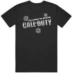Id Rather Be Playing Call Of Duty Video Game Mens Size Large Black T Shirt Id Rather Be Playing Call Of Duty Video Game Mens Size Large Black T Shirt