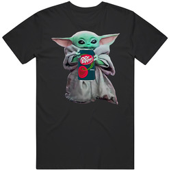 Baby Yoda The Child Mandalorian Dr Pepper Cherry Soda Pop Drink Mens Size Large Black T Shirt Baby Yoda The Child Mandalorian Dr Pepper Cherry Soda Pop Drink Mens Size Large Black T Shirt
