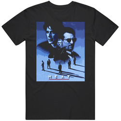 Heat Al Pacino Deniro 90s Movie Mens Size Large Black T Shirt