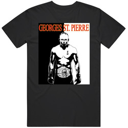 Georges St Pierre Gsp Mma Mens Size Large Black T Shirt Georges St Pierre Gsp Mma Mens Size Large Black T Shirt