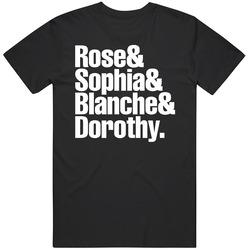 Golden Girls Blanche Rose Sophia Dorothy Mens Size Large Black T Shirt