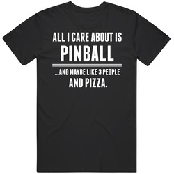 Pinball All I Care About Cool Sports Hobby Mens Size Large Black T Shirt Pinball All I Care About Cool Sports Hobby Mens Size Large Black T Shirt