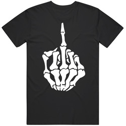 Skeleton Hand Middle Finger F You Mens Size Large Black T Shirt Skeleton Hand Middle Finger F You Mens Size Large Black T Shirt