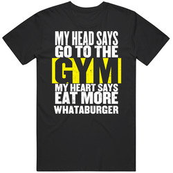 My Heart Says Eat More Whataburger Funny Food Gym Mens Size Large Black T Shirt My Heart Says Eat More Whataburger Funny Food Gym Mens Size Large Black T Shirt
