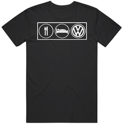 Eat Sleep Volkswagen Mens Size Large Black T Shirt Eat Sleep Volkswagen Mens Size Large Black T Shirt