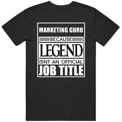 Marketing Guru Because Legend Official Job Title Mens Size Large Black T Shirt Marketing Guru Because Legend Official Job Title Mens Size Large Black T Shirt