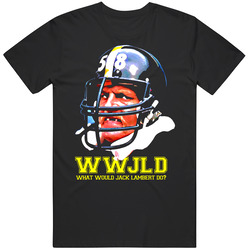 Wwjld Jack Lambert Pittsburgh Steelers Football Black Mens Size Large Black T Shirt Wwjld Jack Lambert Pittsburgh Steelers Football Black Mens Size Large Black T Shirt