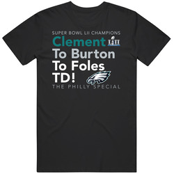 Super Bowl Clement Burton Foles Philly Football Champs Mens Size Large Black T Shirt Super Bowl Clement Burton Foles Philly Football Champs Mens Size Large Black T Shirt