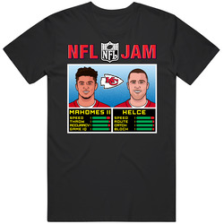 Patrick Mahomes Travis Kelce Nfl Jam Mens Size Large Black T Shirt Patrick Mahomes Travis Kelce Nfl Jam Mens Size Large Black T Shirt