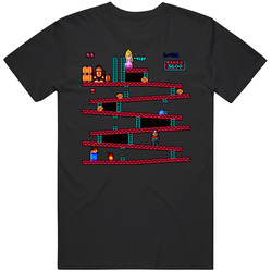 Donkey Kong Classic Arcade Video Game Mens Size Large Black T Shirt Donkey Kong Classic Arcade Video Game Mens Size Large Black T Shirt