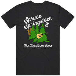 Spruce Springsteen And The Tree Street Band Funny Rockers Christmas Mens Size Large Black T Shirt Spruce Springsteen And The Tree Street Band Funny Rockers Christmas Mens Size Large Black T Shirt