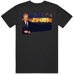 Jeopardy Alex Host Game Show Mens Size Large Black T Shirt Jeopardy Alex Host Game Show Mens Size Large Black T Shirt