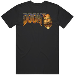 Doom 3 Video Game Logo Shooter Mens Size Large Black T Shirt