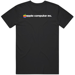 Apple Computer Inc Logo Retro Tech Company Fan Mens Size Large Black T Shirt Apple Computer Inc Logo Retro Tech Company Fan Mens Size Large Black T Shirt