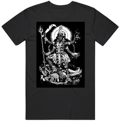 Hindu God Kali India Religion Hippie Goddess Mens Size Large Black T Shirt Hindu God Kali India Religion Hippie Goddess Mens Size Large Black T Shirt