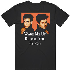 Wham! Go Go 80s Mens Size Large Black T Shirt Wham! Go Go 80s Mens Size Large Black T Shirt