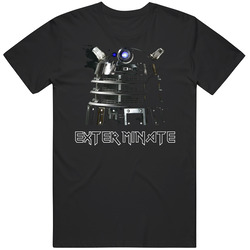 Doctor Who Dalek Exterminate Mens Size Large Black T Shirt Doctor Who Dalek Exterminate Mens Size Large Black T Shirt