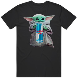 Baby Yoda The Child Mandalorian Sugar Free Red Bull Drink Mens Size Large Black T Shirt Baby Yoda The Child Mandalorian Sugar Free Red Bull Drink Mens Size Large Black T Shirt