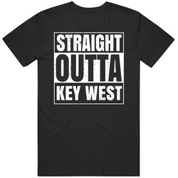 Straight Outta Key West Florida City Compton Parody Grunge Mens Size Large Black T Shirt Straight Outta Key West Florida City Compton Parody Grunge Mens Size Large Black T Shirt