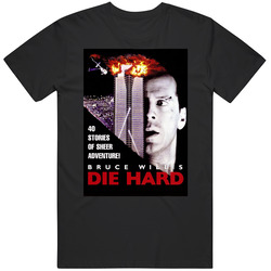 Die Hard Adventure Retro Classic Movie Fan Mens Size Large Black T Shirt Die Hard Adventure Retro Classic Movie Fan Mens Size Large Black T Shirt