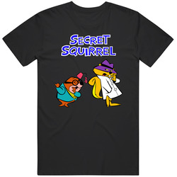 Secret And Squirrel Retro Cartoon Character Mens Size Large Black T Shirt Secret And Squirrel Retro Cartoon Character Mens Size Large Black T Shirt