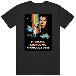 Michael Jackson's Moonwalker Sega Genesis Cover Fan Mens Size Large Black T Shirt Michael Jackson's Moonwalker Sega Genesis Cover Fan Mens Size Large Black T Shirt