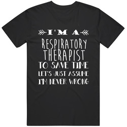 Respiratory Therapist To Save Time Occupation Mens Size Large Black T Shirt Respiratory Therapist To Save Time Occupation Mens Size Large Black T Shirt