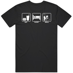Eat Sleep Roll Jiu Jitsu Mens Size Large Black T Shirt Eat Sleep Roll Jiu Jitsu Mens Size Large Black T Shirt