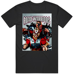 Road Warriors Wrestling Mens Size Large Black T Shirt Road Warriors Wrestling Mens Size Large Black T Shirt