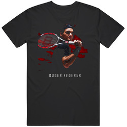Roger Federer Tennis Mens Size Large Black T Shirt Roger Federer Tennis Mens Size Large Black T Shirt