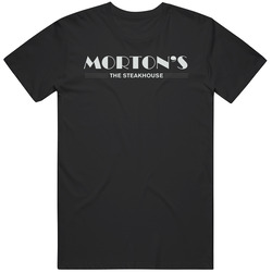 Morton's Steakhouse Restaurant Mens Size Large Black T Shirt Morton's Steakhouse Restaurant Mens Size Large Black T Shirt
