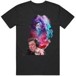 Elon Musk Galaxy Smoke Weed Kush Funny Stoner Mens Size Large Black T Shirt Elon Musk Galaxy Smoke Weed Kush Funny Stoner Mens Size Large Black T Shirt