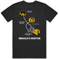 Immaculate Reception Terry Bradshaw Franco Harris Pittsburgh Greatest Football Play Mens Size Large Black T Shirt Immaculate Reception Terry Bradshaw Franco Harris Pittsburgh Greatest Football Play Mens Size Large Black T Shirt