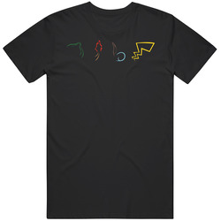 Pokemon Starter Cartoon Tail Video Game Mens Size Large Black T Shirt Pokemon Starter Cartoon Tail Video Game Mens Size Large Black T Shirt