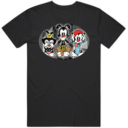 Animaniacs Yakko Wakko Dot Funny Cartoon Mens Size Large Black T Shirt Animaniacs Yakko Wakko Dot Funny Cartoon Mens Size Large Black T Shirt