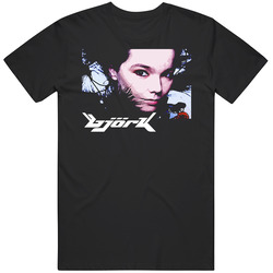 Bjork Rock Black Mens Size Large Black T Shirt Bjork Rock Black Mens Size Large Black T Shirt