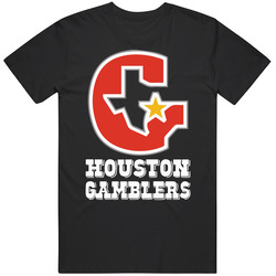 Houston Gamblers Defunct 80s Usfl Football Team Fan Mens Size Large Black T Shirt Houston Gamblers Defunct 80s Usfl Football Team Fan Mens Size Large Black T Shirt