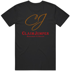 Claim Jumper Steakhouse Restaurant Mens Size Large Black T Shirt