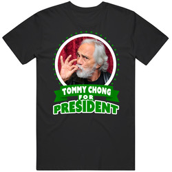 Tommy Chong For President Stoner Mens Size Large Black T Shirt Tommy Chong For President Stoner Mens Size Large Black T Shirt