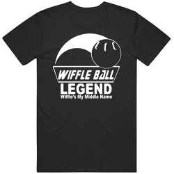 Funny Baseball Whiffle Wiffle Ball Legend Wiffle's My Middle Name Mens Size Large Black T Shirt Funny Baseball Whiffle Wiffle Ball Legend Wiffle's My Middle Name Mens Size Large Black T Shirt