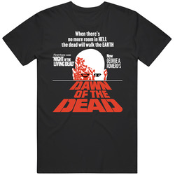 George Romero Dawn Of The Dead 1978 Movie Mens Size Large Black T Shirt George Romero Dawn Of The Dead 1978 Movie Mens Size Large Black T Shirt