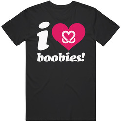 I Love Boobies Mens Size Large Black T Shirt I Love Boobies Mens Size Large Black T Shirt