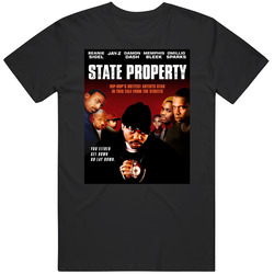 State Property Hip Hop Movie Cover Mens Size Large Black T Shirt