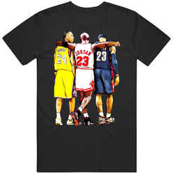Michael Jordan Kobe Bryant Lebron James Basketball Art Mens Size Large Black T Shirt Michael Jordan Kobe Bryant Lebron James Basketball Art Mens Size Large Black T Shirt